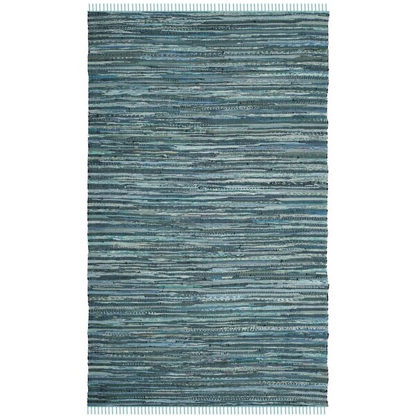 Safavieh Rag Rug Medium Rectangle Area Rug, Turquoise and Multicolor - 5 x 8 ft. RAR127C-5 - main